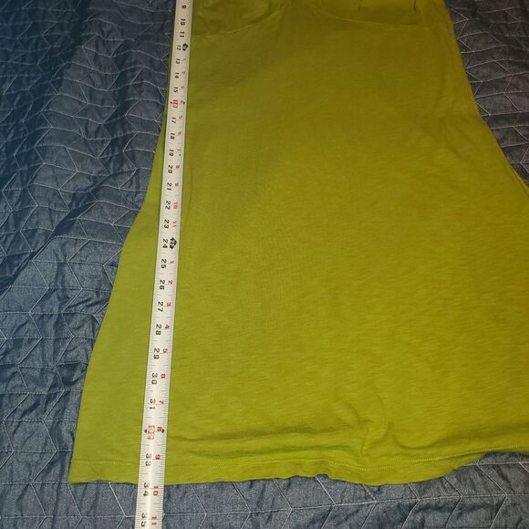 Athleta Size S Lime Green Double Strap Racerback Athletic Dress Shelf Bra V Neck - Picture 9 of 12